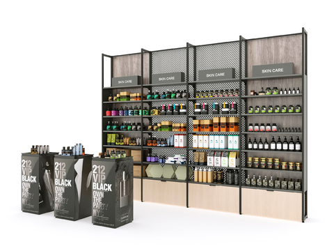 Modern cosmetics shelf