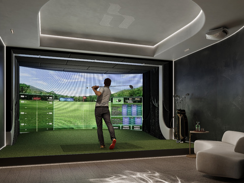 Modern Indoor Golf Room