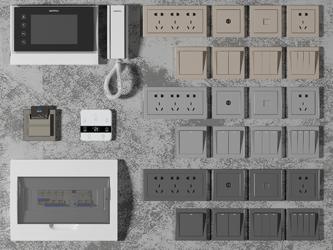 Switch socket panel distribution box visual doorbell