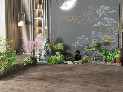 New Chinese indoor plant landscape