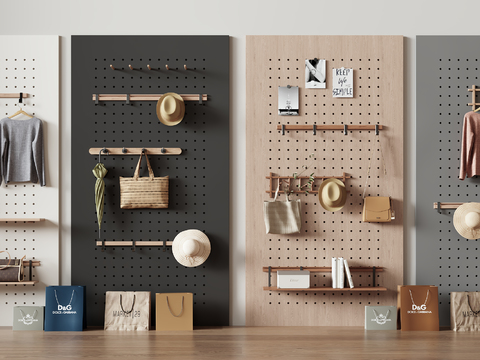 Perforated plate of hole board storage rack