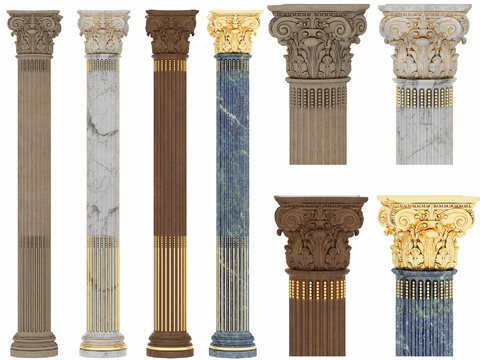 European Gypsum Roman Pillars