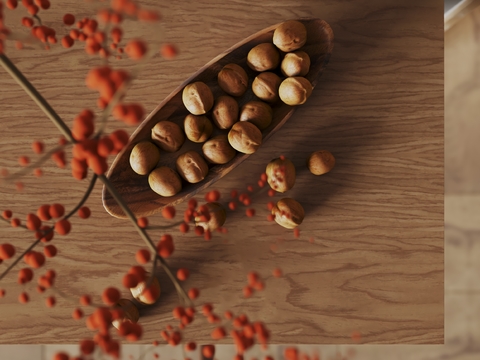 Fruit Plate Ornaments Walnut Dried Fruit