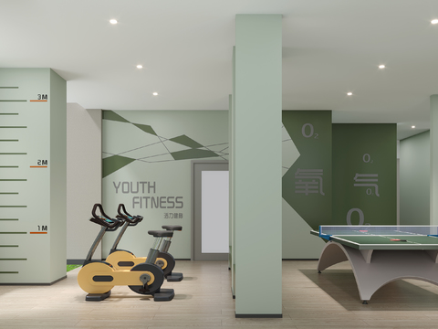 Modern Gym Fitness Area