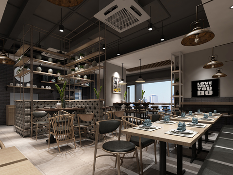 Industrial Style Casual Western Restaurant