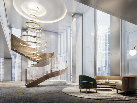 Modern Affordable Luxury Style Hotel Staircase