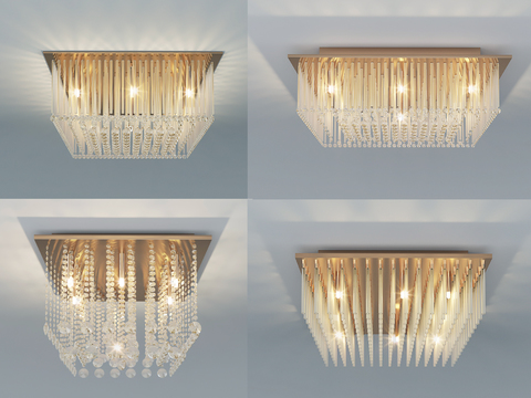 Modern Crystal Ceiling Lamp Combo