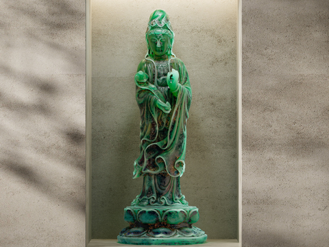 Jade Guanyin Buddha statue Bodhisattva statue