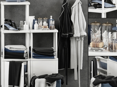 Modern Bathrobe Storage Rack Laundry Basket