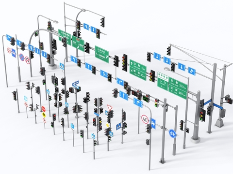 Modern Road Traffic Signs Traffic Lights