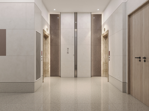 Modern elevator hall free