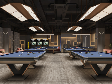 Industrial Style Billiards Room Billiards Hall