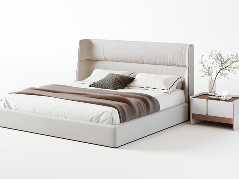 Giorgetti modern fabric double bed