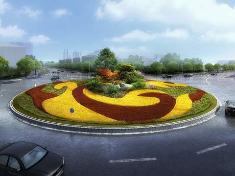 highway roundabout psd