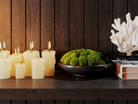 Modern candle potted plant ornaments