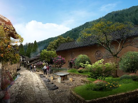 new rural park landscape psd