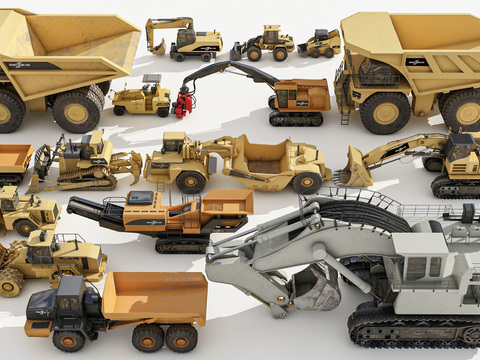 Engineering truck excavator crane bulldozer