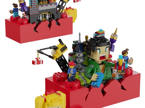 modern character building block toy