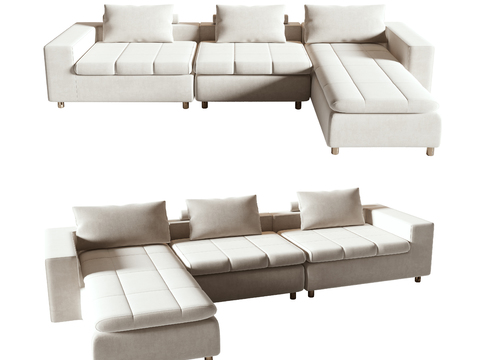 Calligaris modern fabric corner sofa