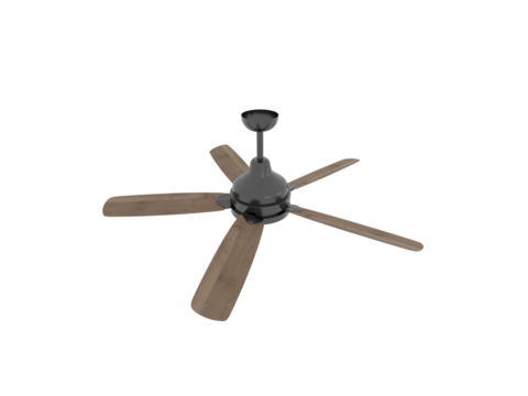 Nordic Vintage Stainless Steel Solid Wood Art Ceiling Fan Free