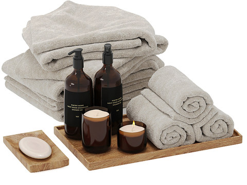 Towel aromatherapy toiletries