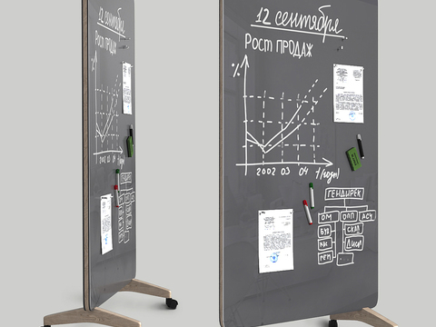 Mobile whiteboard blackboard