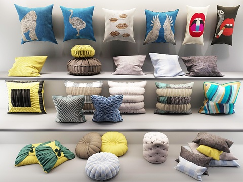 Modern pillow cushion combination