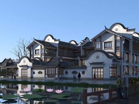 Chinese-style ancient courtyard house