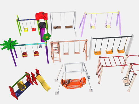 Modern children's swing slide