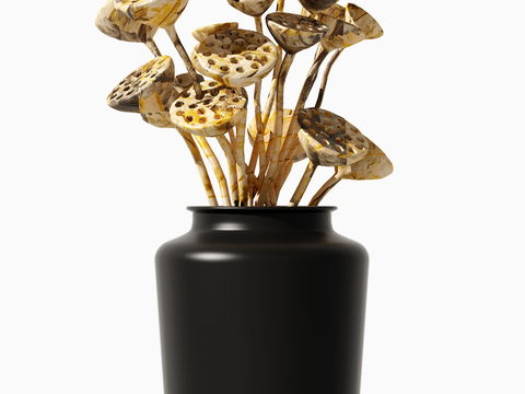 New Chinese Lotus Dried Branches Vase Ornaments