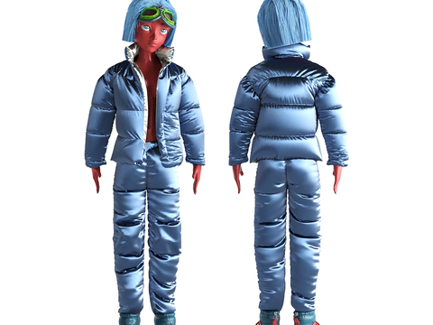 Modern Down Jacket Doll Model