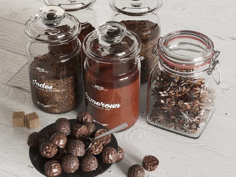 Modern chocolate coffee seasoning bottle