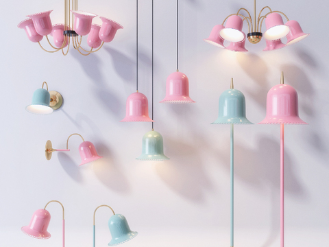 Nordic Girl Room Lamps Combination