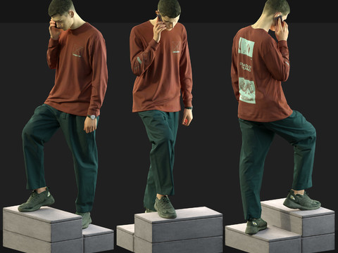 modern stance man figure