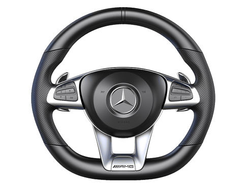 modern car steering wheel