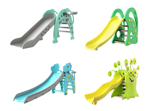 Modern children's slide rides