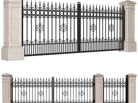 Wrought iron fence fence fence