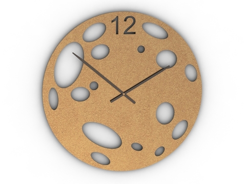 Modern minimalist abstract moon wall clock free