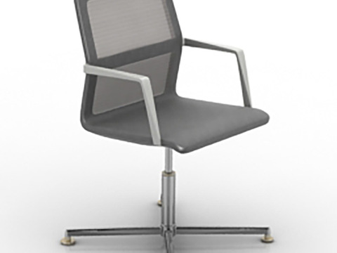 Modern Minimalist Stainless Steel Leather Office Chair Free