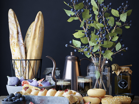 Modern Bread Fruit Flower Combo