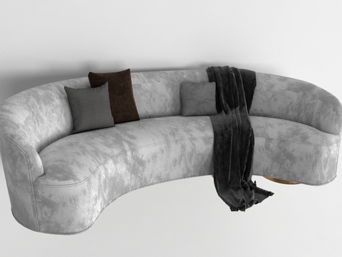 Modern fabric curved sofa free