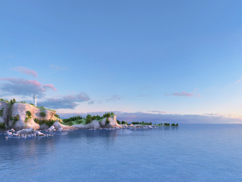 Modern Island Landscape