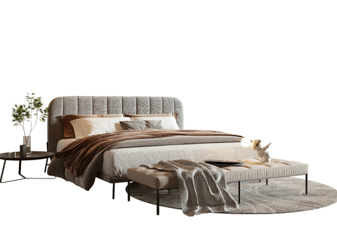 Calligaris modern fabric double bed