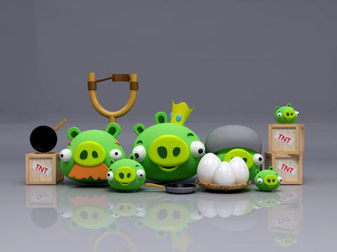 Modern children's cartoon pig toy ornaments
