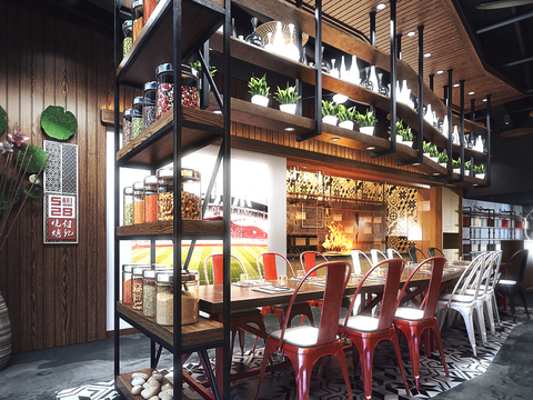 Industrial style casual restaurant