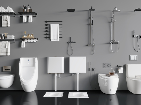 Modern toilet squat pan towel rack