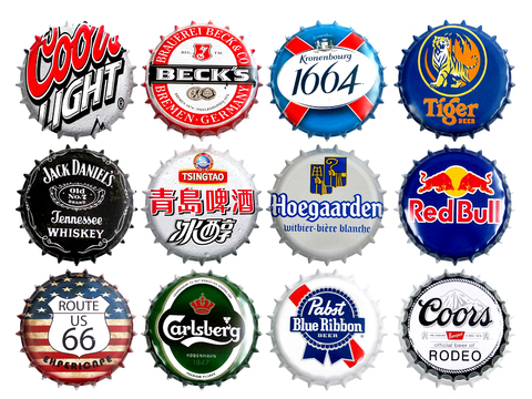 Industrial Style National Tide Beer Bottle Cap Wall Decoration