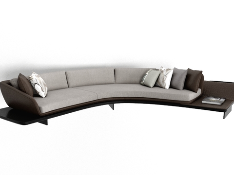 Modern fabric curved sofa free