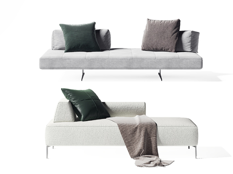 Modern fabric chaise longue