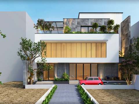 Modern minimalist creative villa appearance free